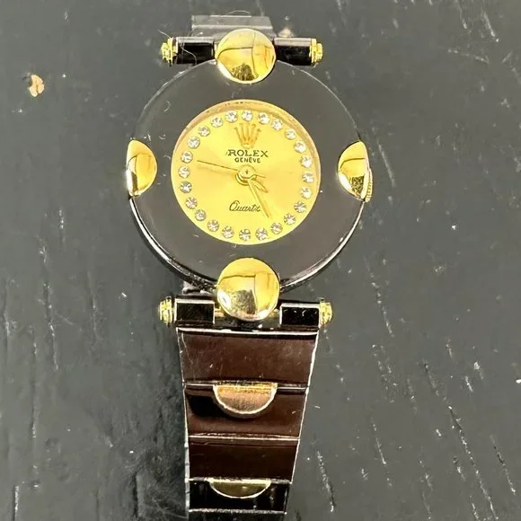 Accessories | Designer Womens Gold Rhinestones Stainless 